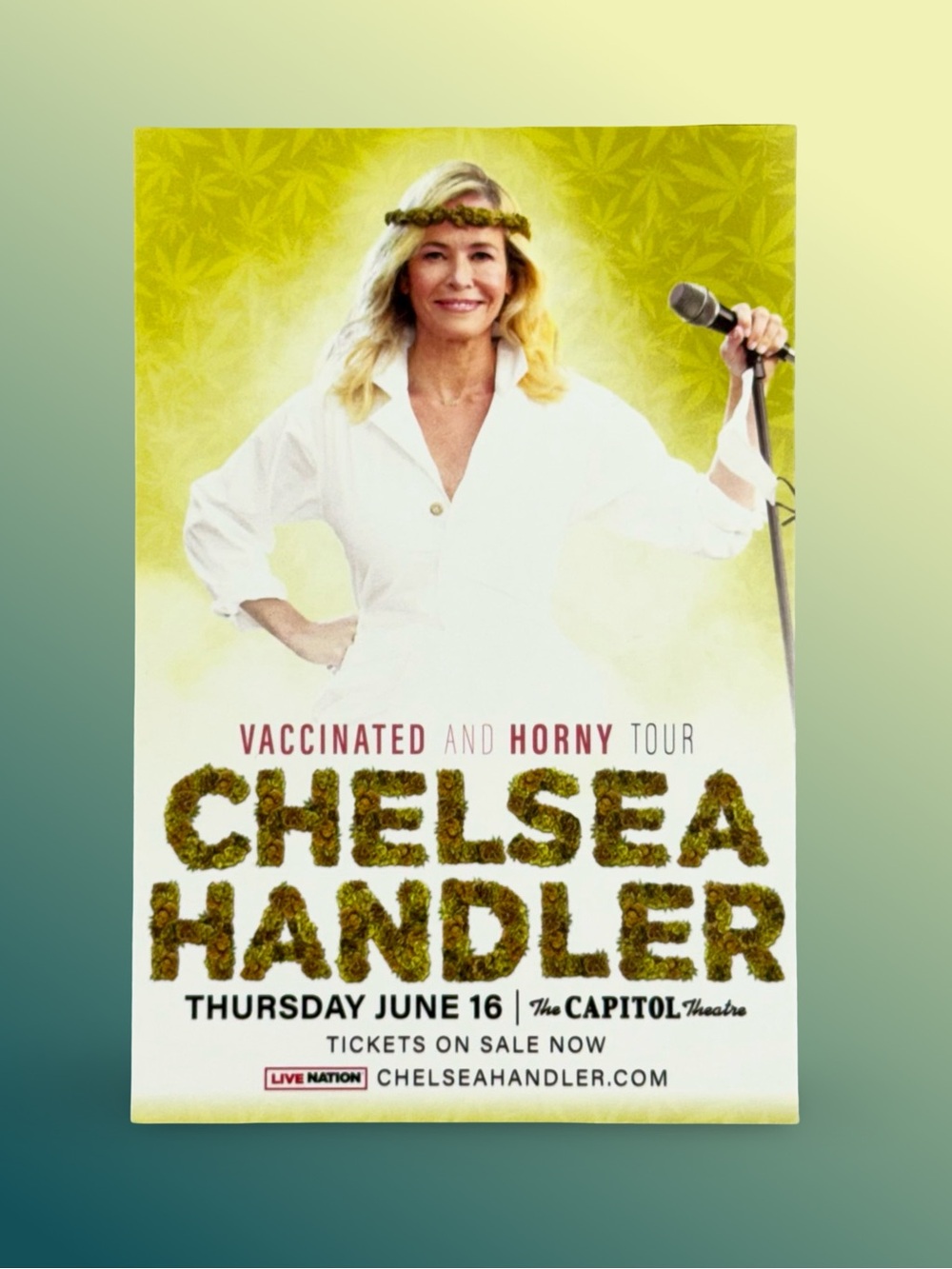Chelsea Handler 2022 Tour Flyer Capitol Theatre NY Comedy Memorabilia Handbill